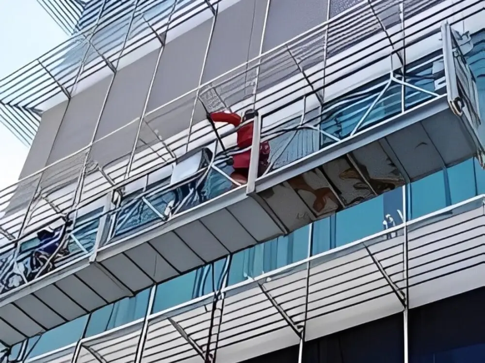 Commercial building facade maintenance project