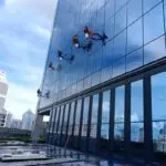 High-rise facade inspection and maintenance work